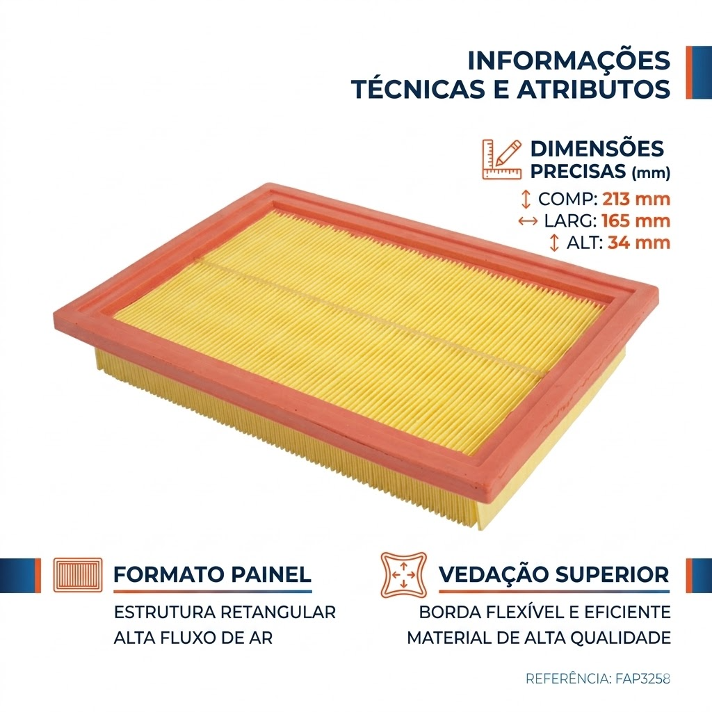 Filtro de Ar para Hyundai Elantra - Wega - FAP-3258 - (2)