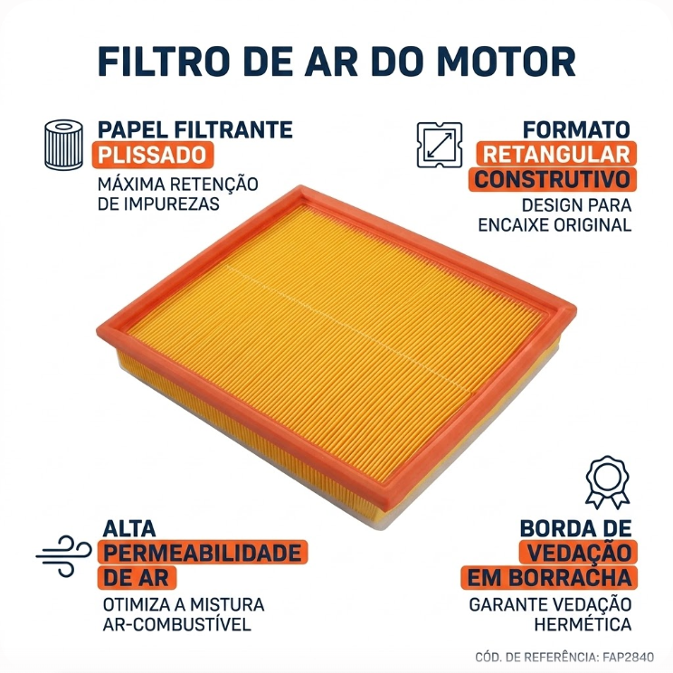 Filtro de Ar para Ford KA - Wega - FAP-2840 - (2)