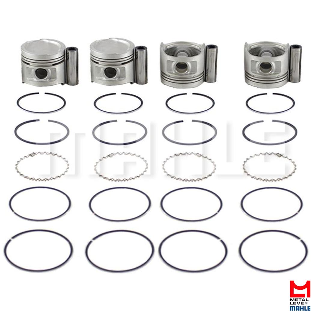 Jogo de Pistão Com Anéis Std - Mahle Metal Leve - P&A1261 STD - (1)