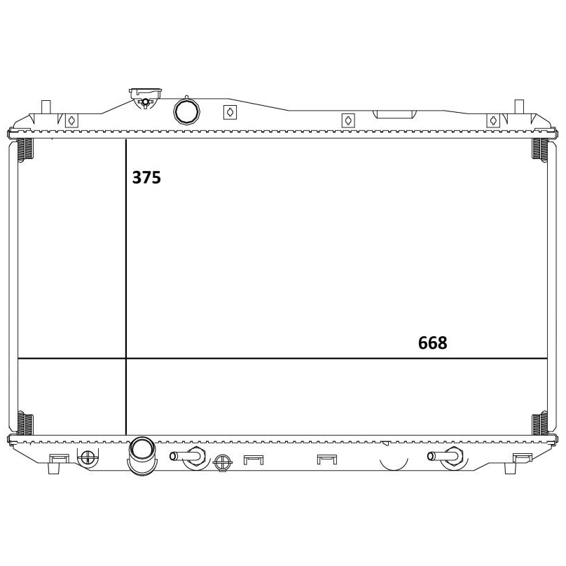 Radiador de Água Honda Civic - Magneti Marelli - RMM1116HO - (2)