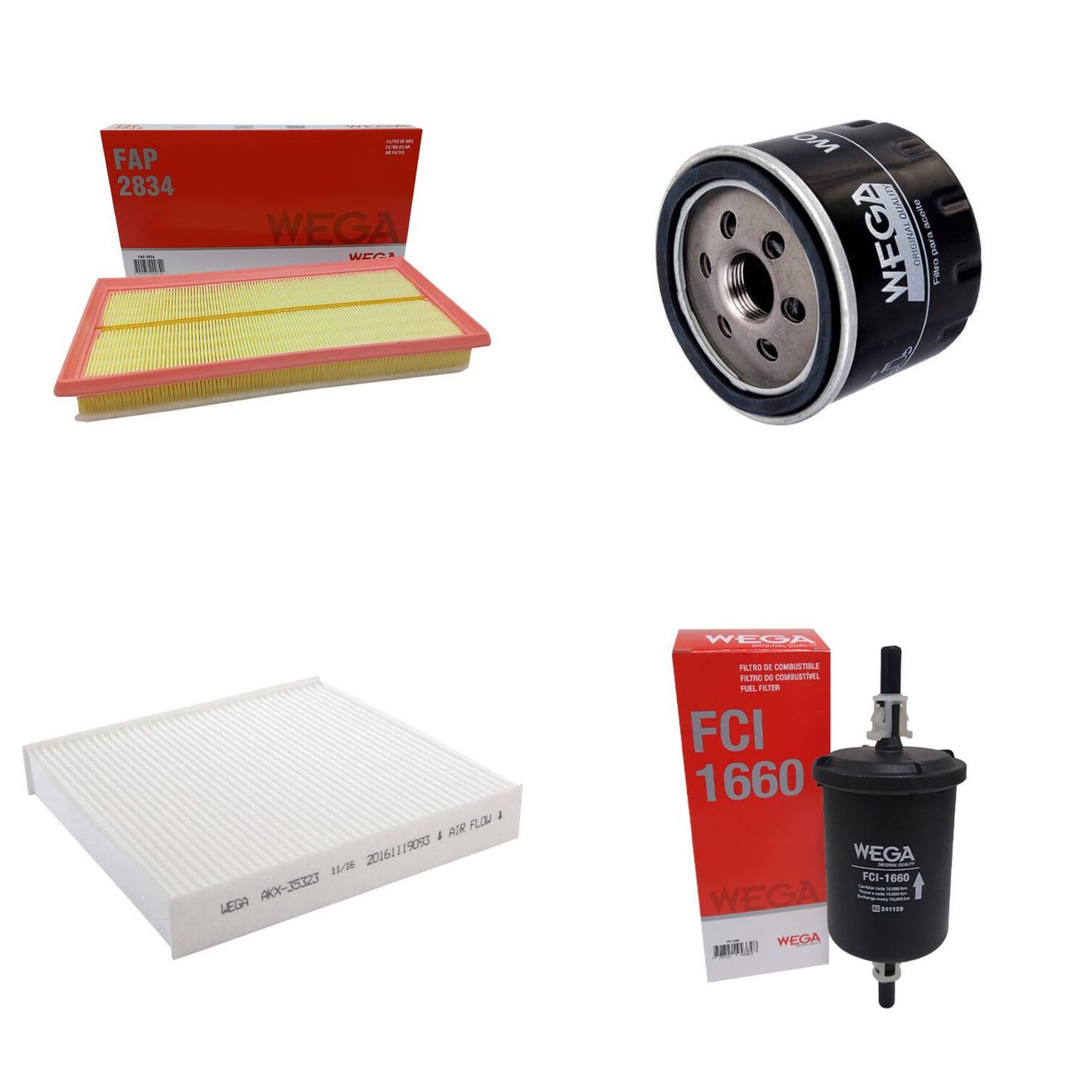 Kit de Filtros Pulse Fastback 1.3 Turbo - Wega - Wkl-121 - (4)