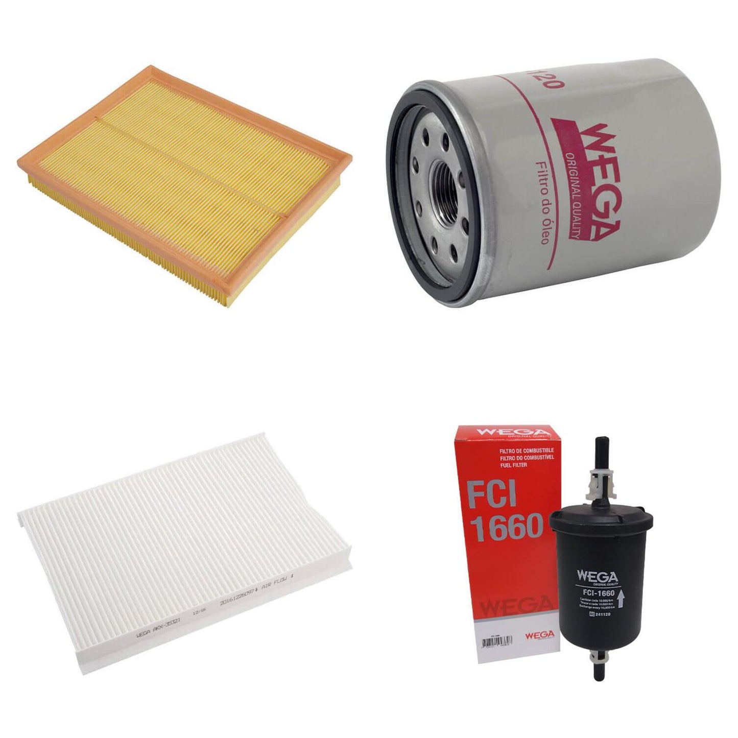 Kit de Filtros Idea Palio Siena Strada Fire 1.0 8/16V 1.3 1.4 8V - Wega - Wkl-126 - (4)