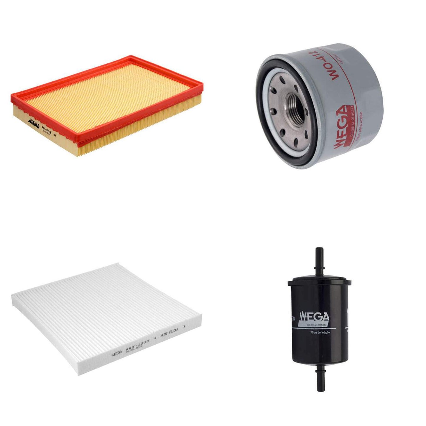 Kit Filtros de Ar Combustível Óleo e Cabine para Renault Kwid - Wega - WKL-262 - (9)