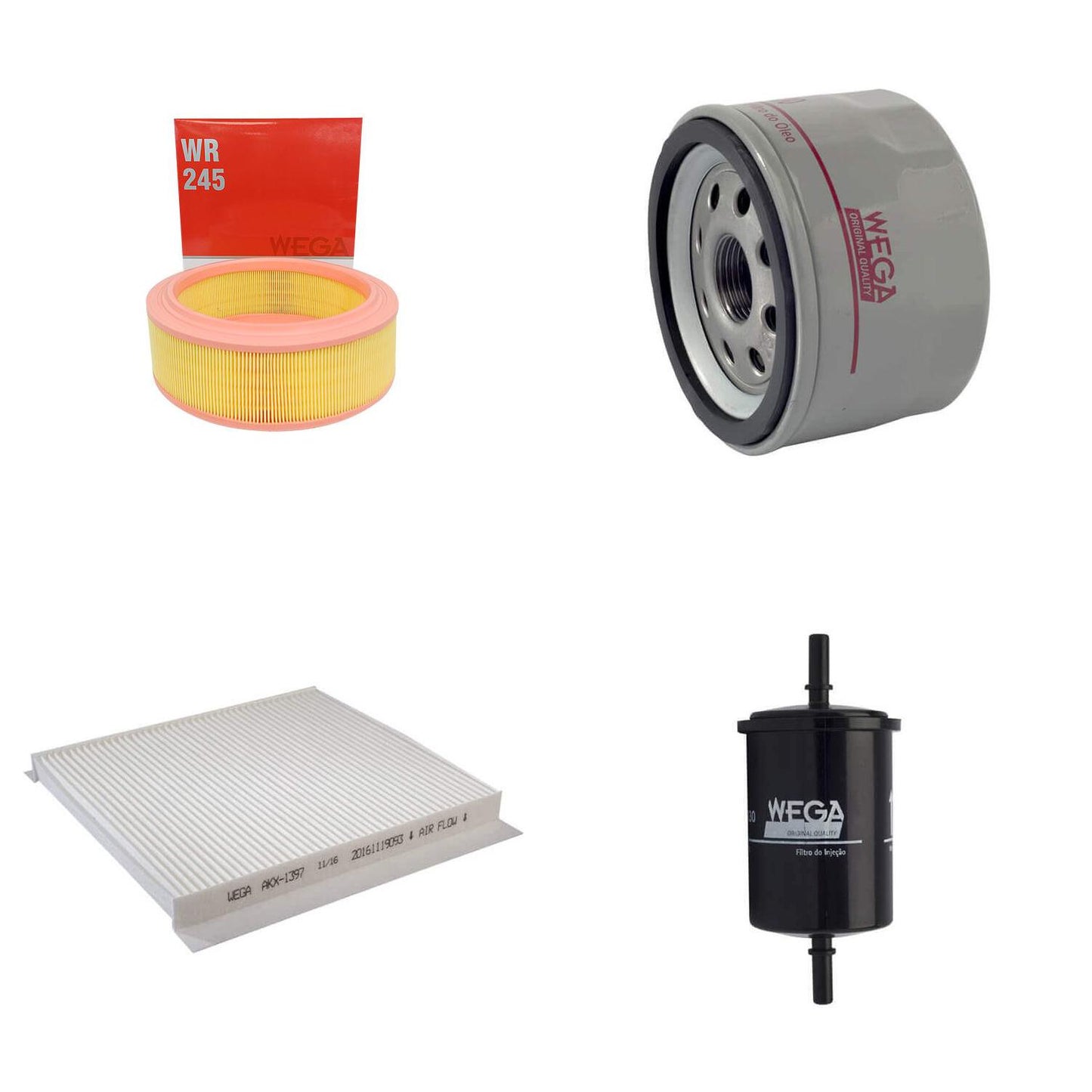 Kit de Filtros Logan Sandero 1.6 8V até 2013 - Wega - Wkl-268 - (4)