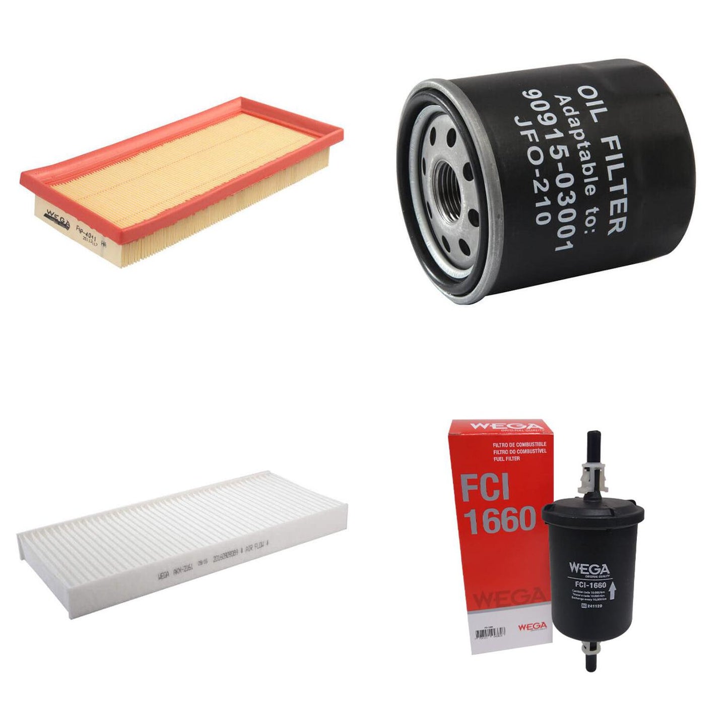 Kit de Filtros Etios Hatch Sedan 1.3 1.5 - Wega - Wkl-280 - (4)