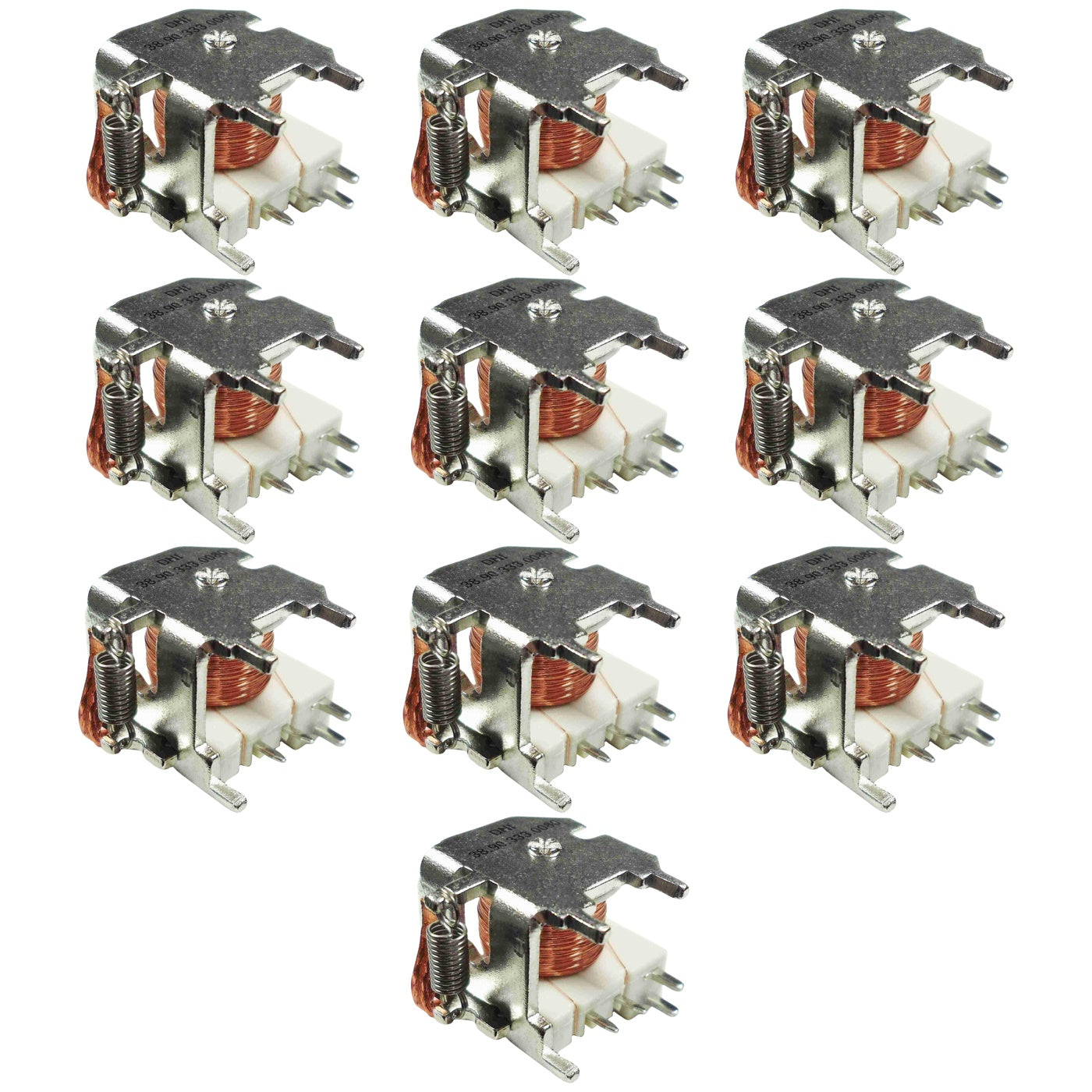 Kit 10 Relés PCI Reversor Aberto NA/NF 20/15A 28VDC 24V 7 Terminais - DNI - 7595 - (1)