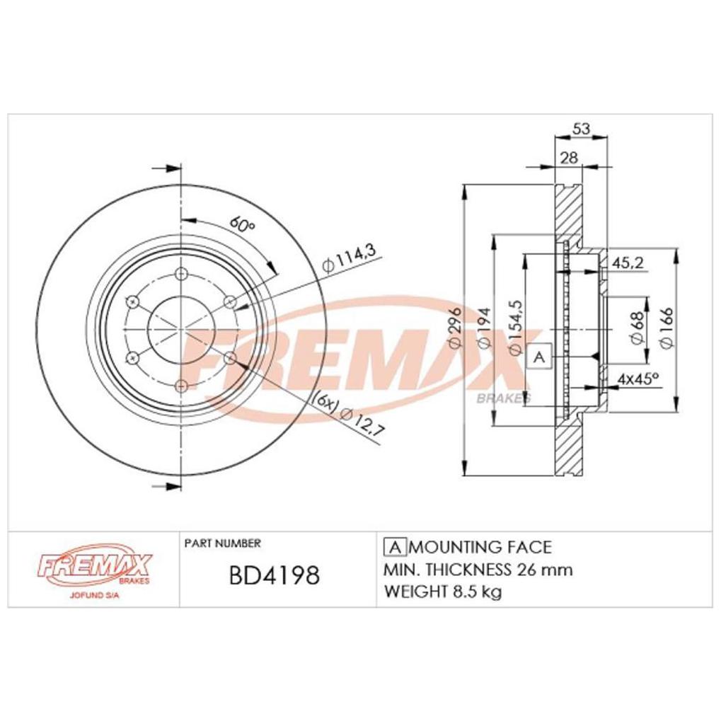 Par de Discos de Freio Ventilado Dianteiro - Fremax - BD4198 - (2)