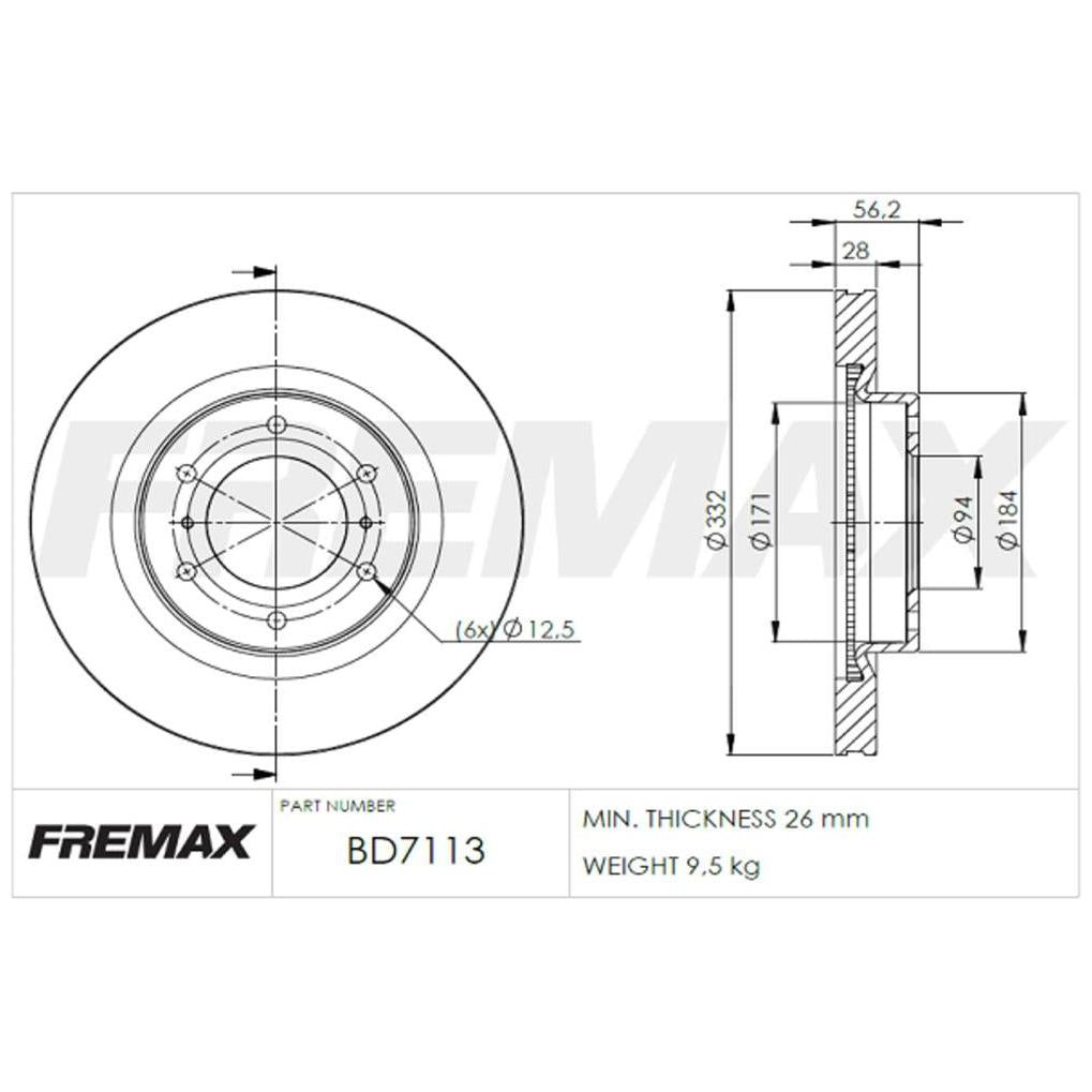 Par de Discos de Freio Ventilado Dianteiro - Fremax - BD7113 - (2)