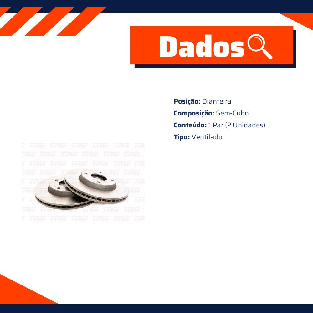 Kit Disco e Pastilha Dianteira - TRW - RCPT12300 - RCDI08140 - (13)