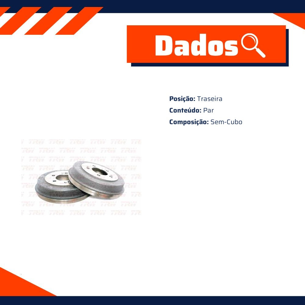 Par Tambor de Freio para Hyundai Tucson - TRW - RPTA02060 - (4)