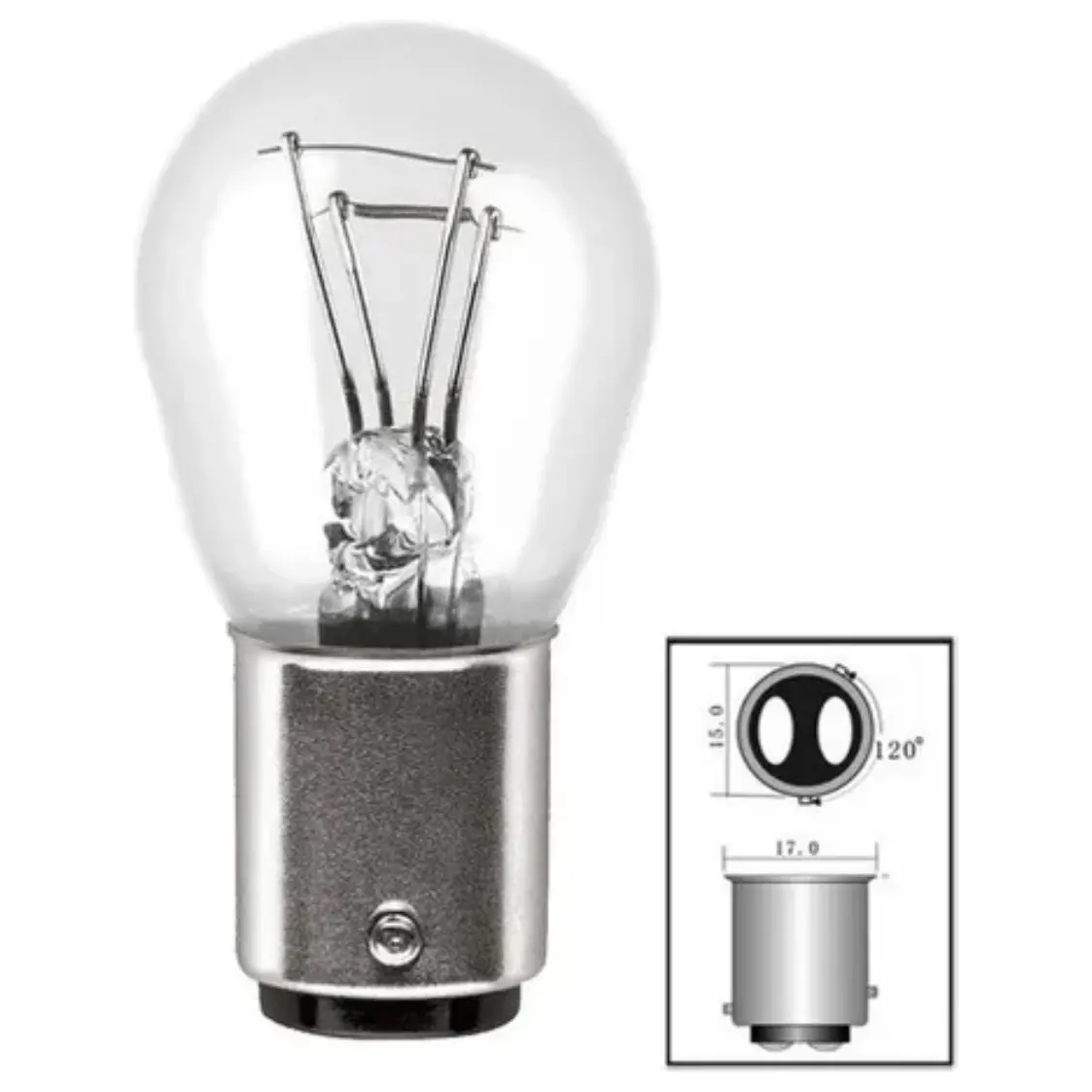 10 Lâmpadas 2 Polos P21/5W 12V - Gauss - GL1034 - (8)