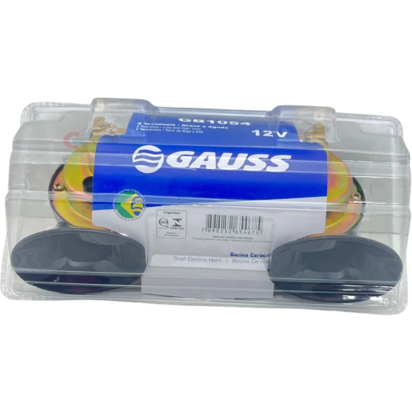 Buzina Caracol Dupla 12V - Gauss - GB1054 - (5)