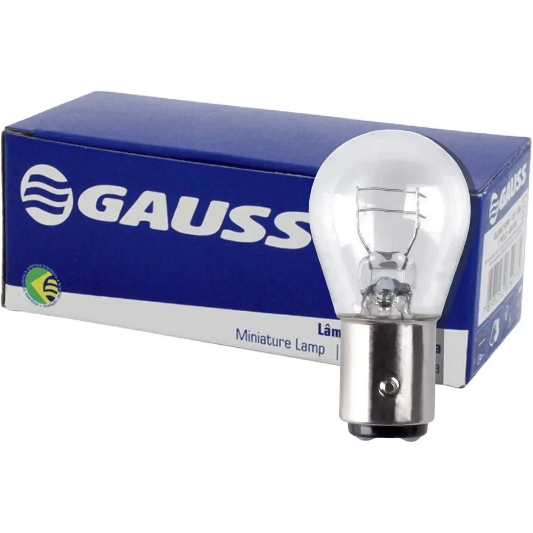 Kit 10 Lâmpadas 1 Polo 24V 21W BA15S Lanterna Freio Pisca - Gauss - GL1141B - (2)