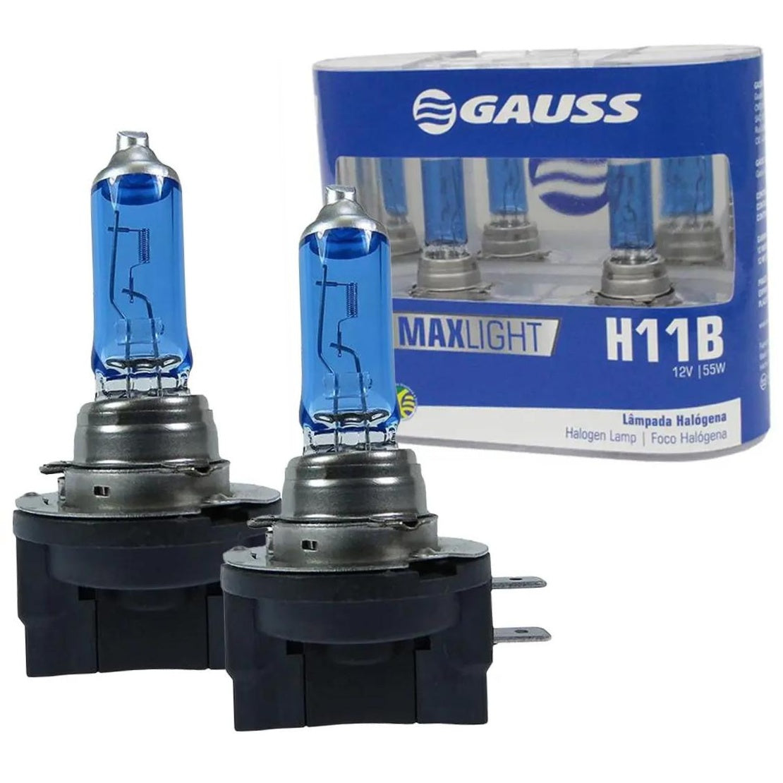 Par Lâmpada H11B 55W 12V MaxLight - Gauss - GL113 H11B - (1)