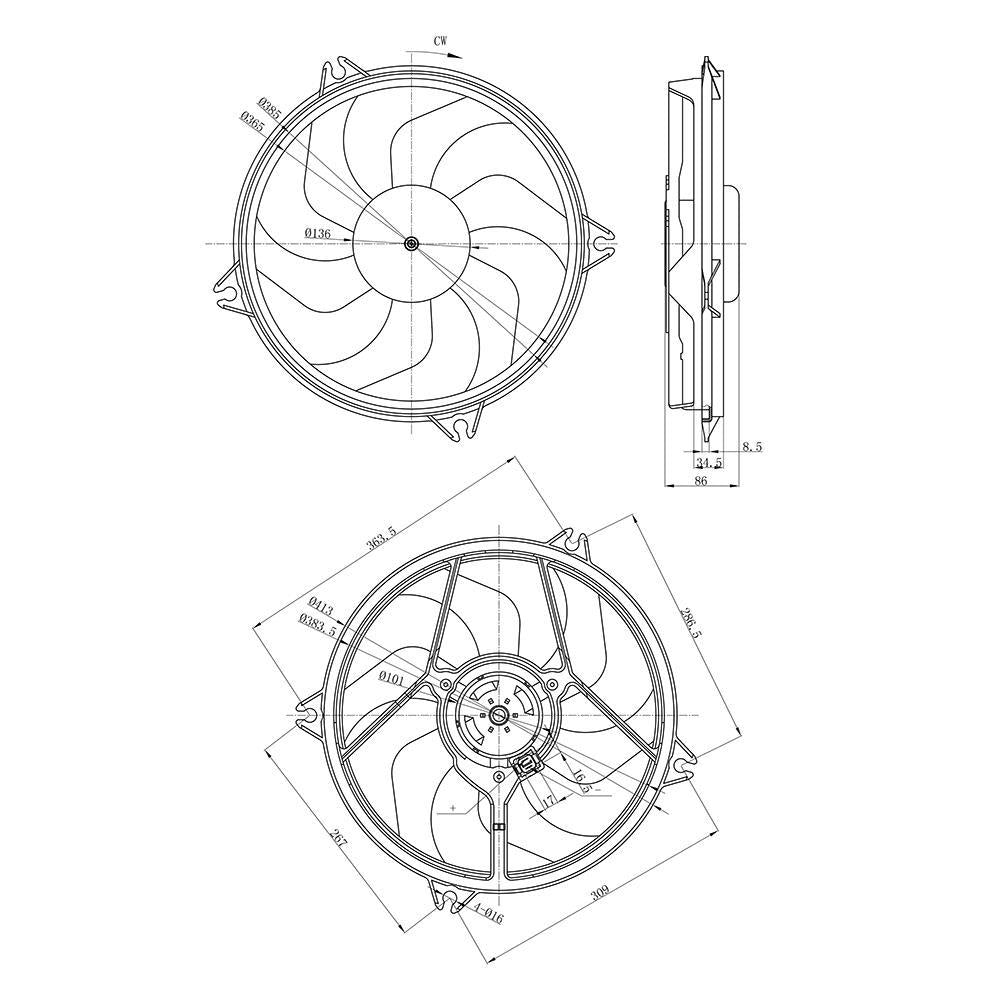Eletroventilador - Gauss - GE1009 - (3)