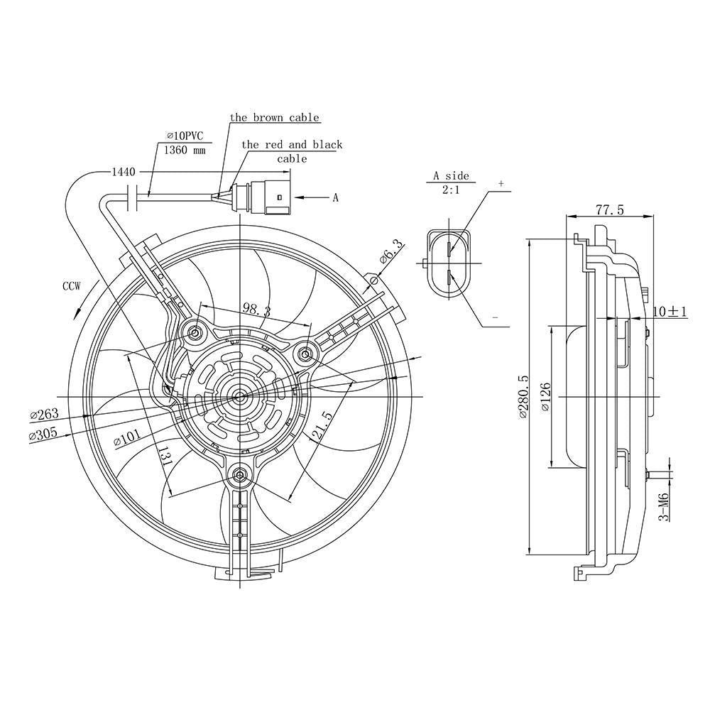 Eletroventilador - Gauss - GE1101 - (3)