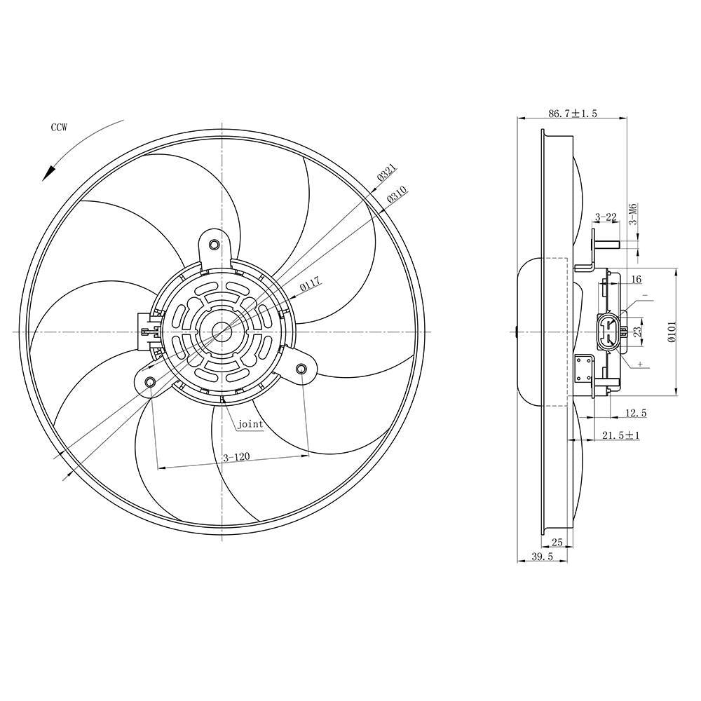Eletroventilador - Gauss - GE1026 - (2)