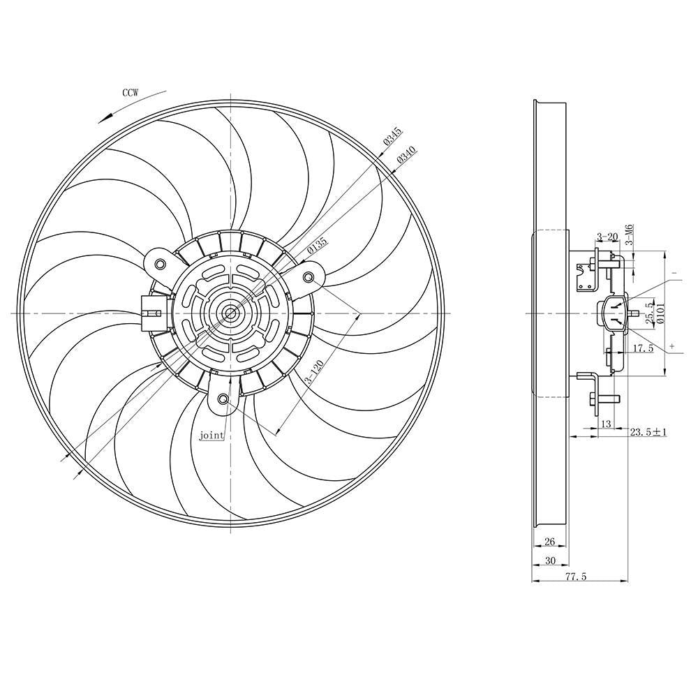 Eletroventilador - Gauss - GE1017 - (2)