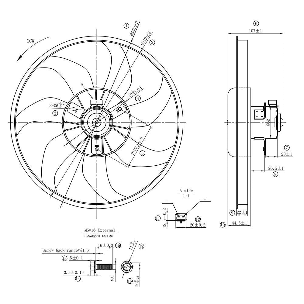 Eletroventilador - Gauss - GE1080 - (3)