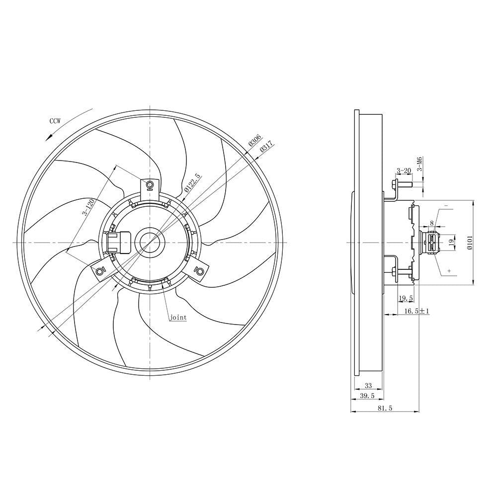 Eletroventilador - Gauss - GE1003 - (3)