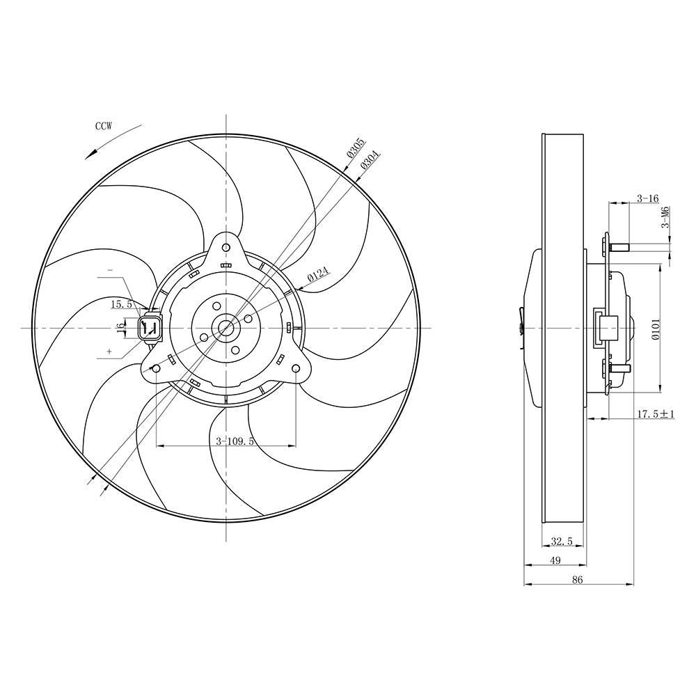 Eletroventilador - Gauss - GE1002 - (3)