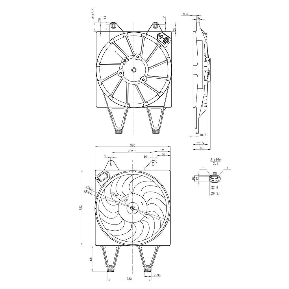 Eletroventilador - Gauss - GE1035 - (3)