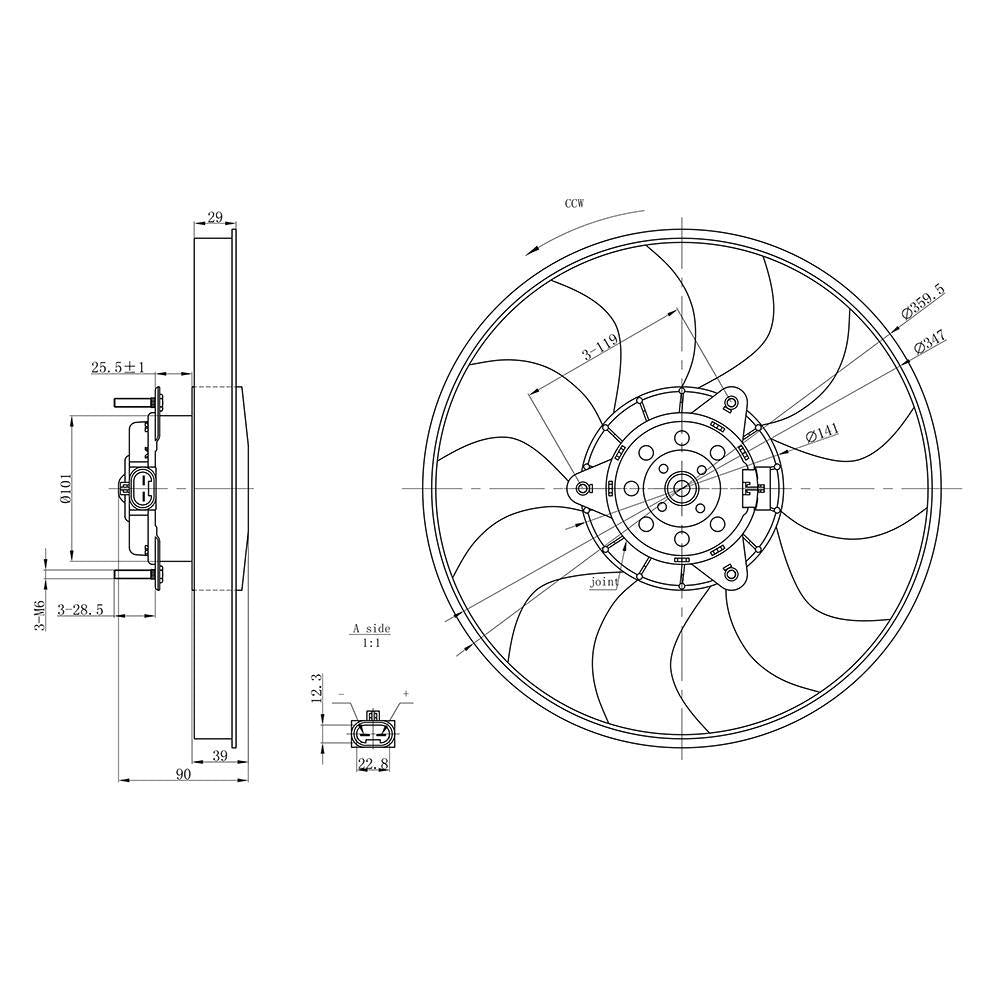 Eletroventilador - Gauss - GE1001 - (3)