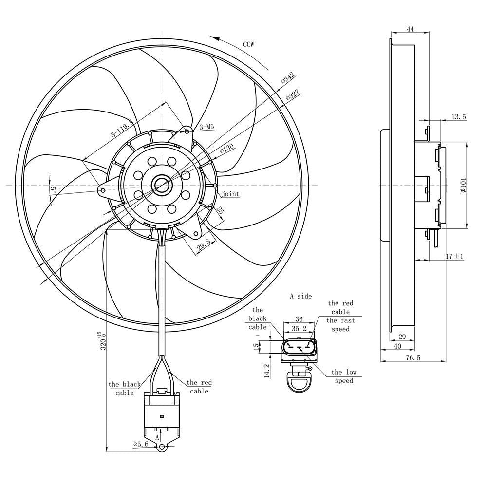 Eletroventilador - Gauss - GE1072 - (2)