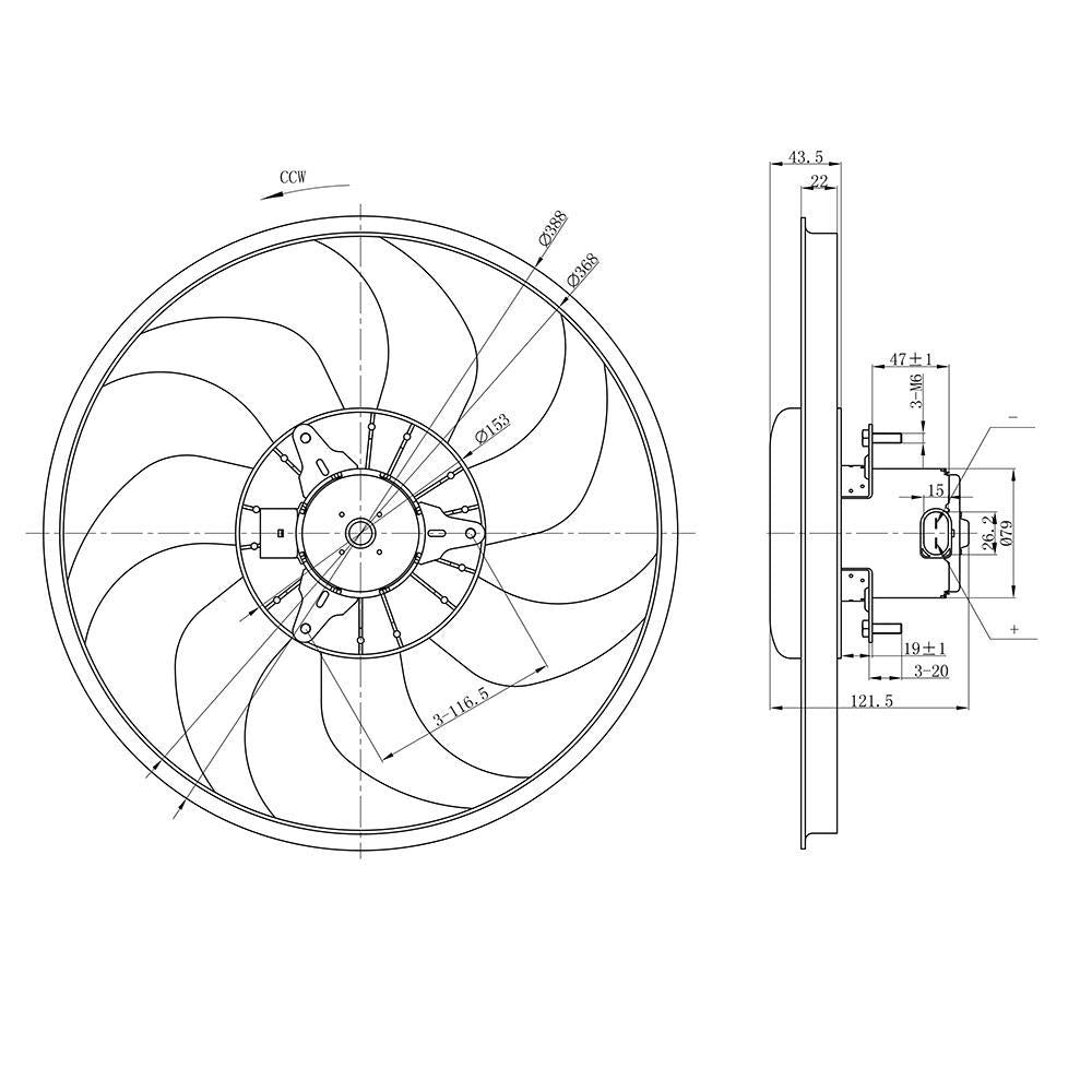 Eletroventilador - Gauss - GE1033 - (3)