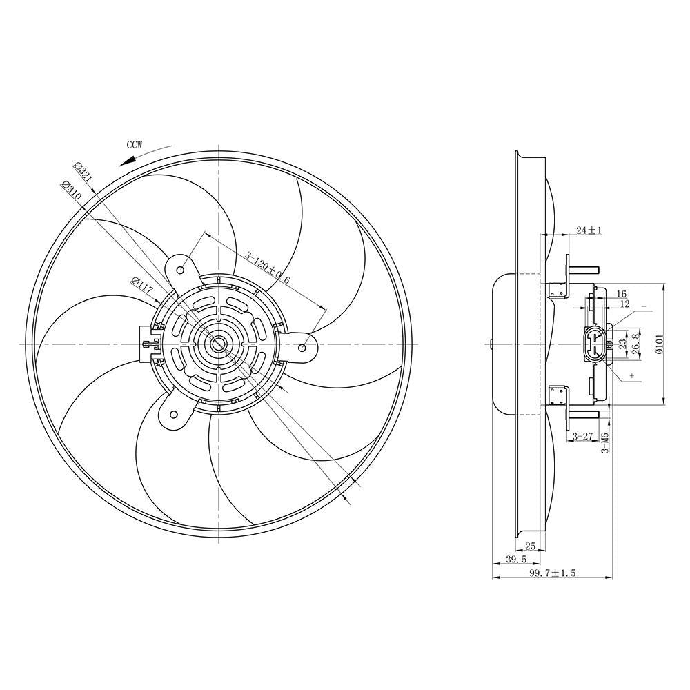 Eletroventilador - Gauss - GE1015 - (3)