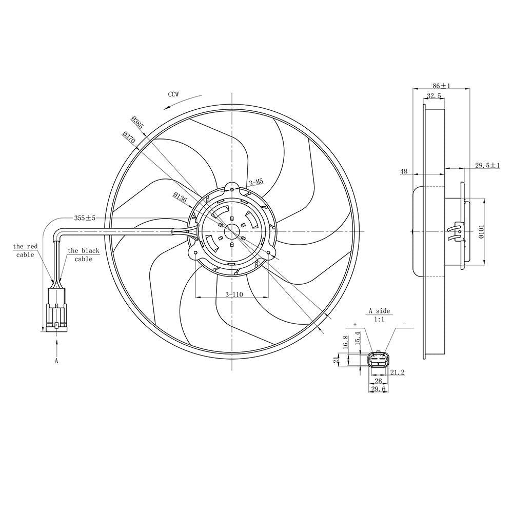 Eletroventilador - Gauss - GE1012 - (3)
