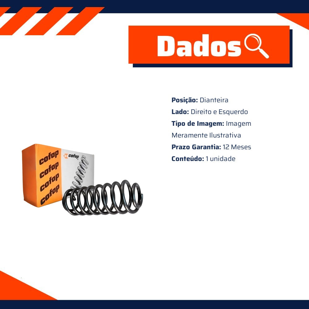 Mola Suspensão Dianteira 1 Unid para Honda Civic - Cofap - MC.EHON01 - (4)