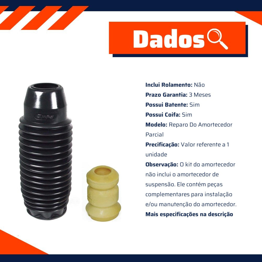 Kit Reparo Amortecedor Dianteiro Direito Ou Esquerdo Com Batente Com Coifa - Cofap - KSC17105S - (8)