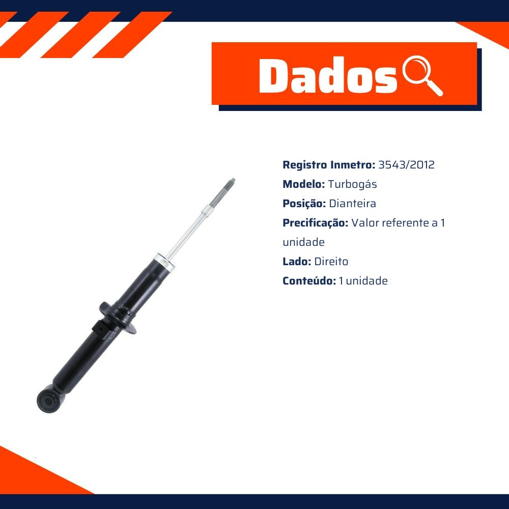 Amortecedor Dianteiro Direito da Suspensão para KIA Sorento - Cofap - GL13704 - (3)