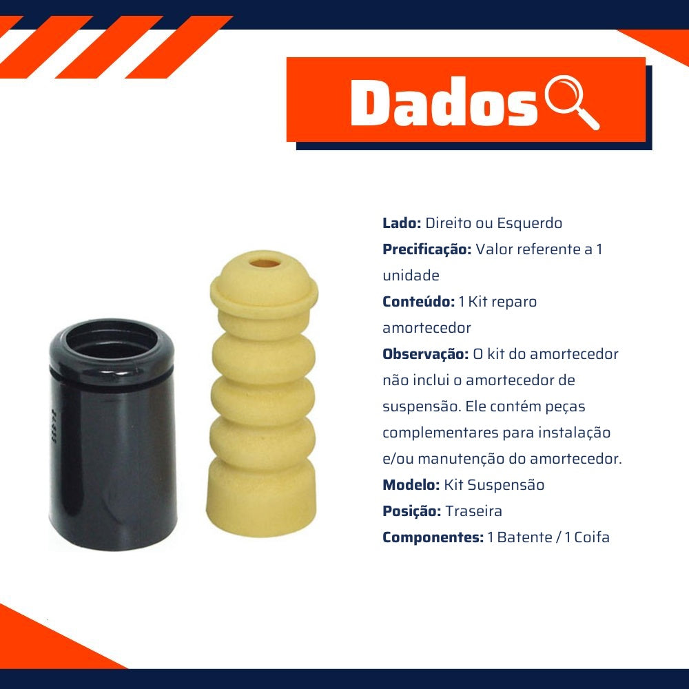 Kit Reparo Amortecedor Traseiro para Volkswagen Polo Classic - Cofap - KSC01208S - (8)