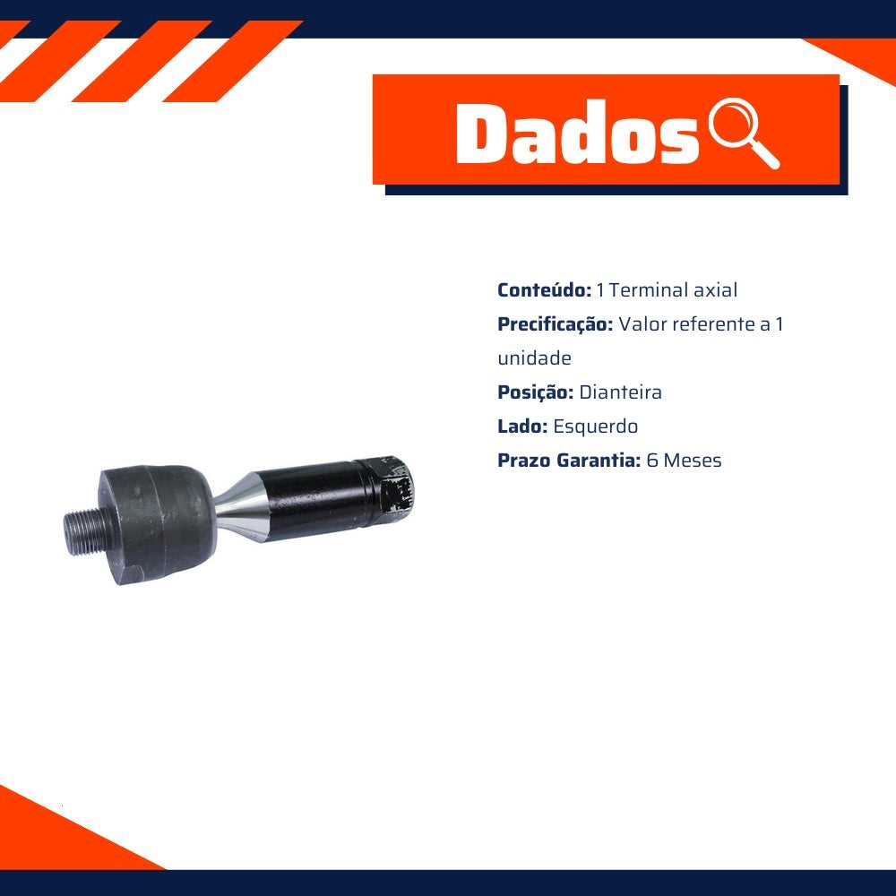 Terminal Axial Dianteiro Direito ou Esquerdo para Toyota Hilux SW4 - Cofap - TAC22004M - (8)