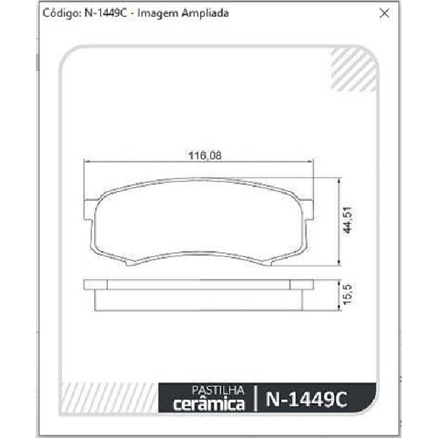 Pastilha de Freio Traseira - Cobreq - N-1449 - (2)