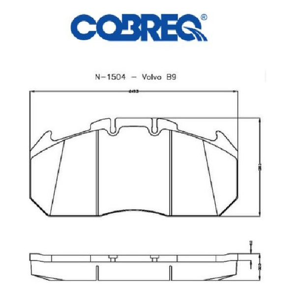 Pastilha de Freio Dianteira - Cobreq - N-1504 - (4)