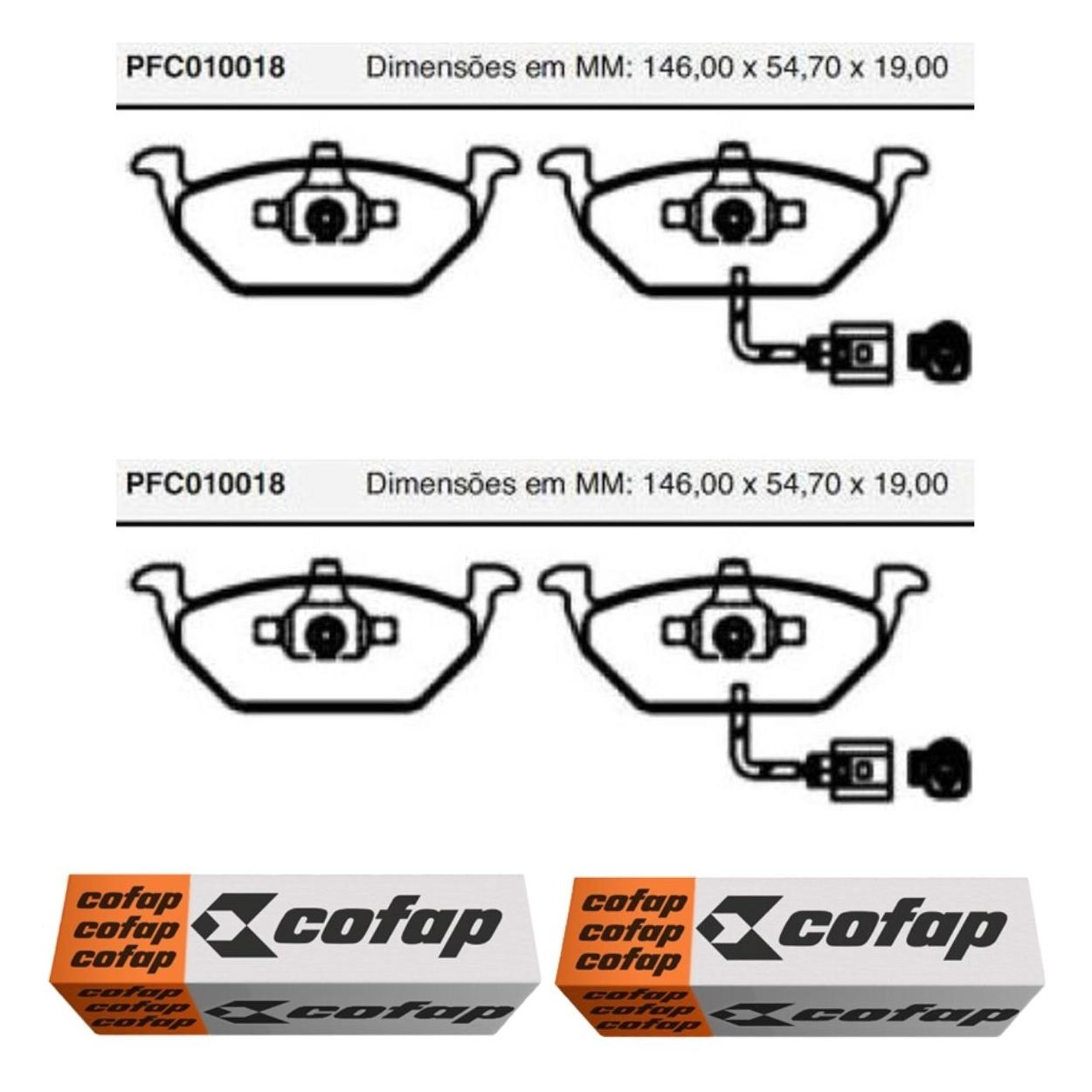 Par Pastilha Freio Sensor Teves Dianteiro - Cofap - PFC010018 - (1)