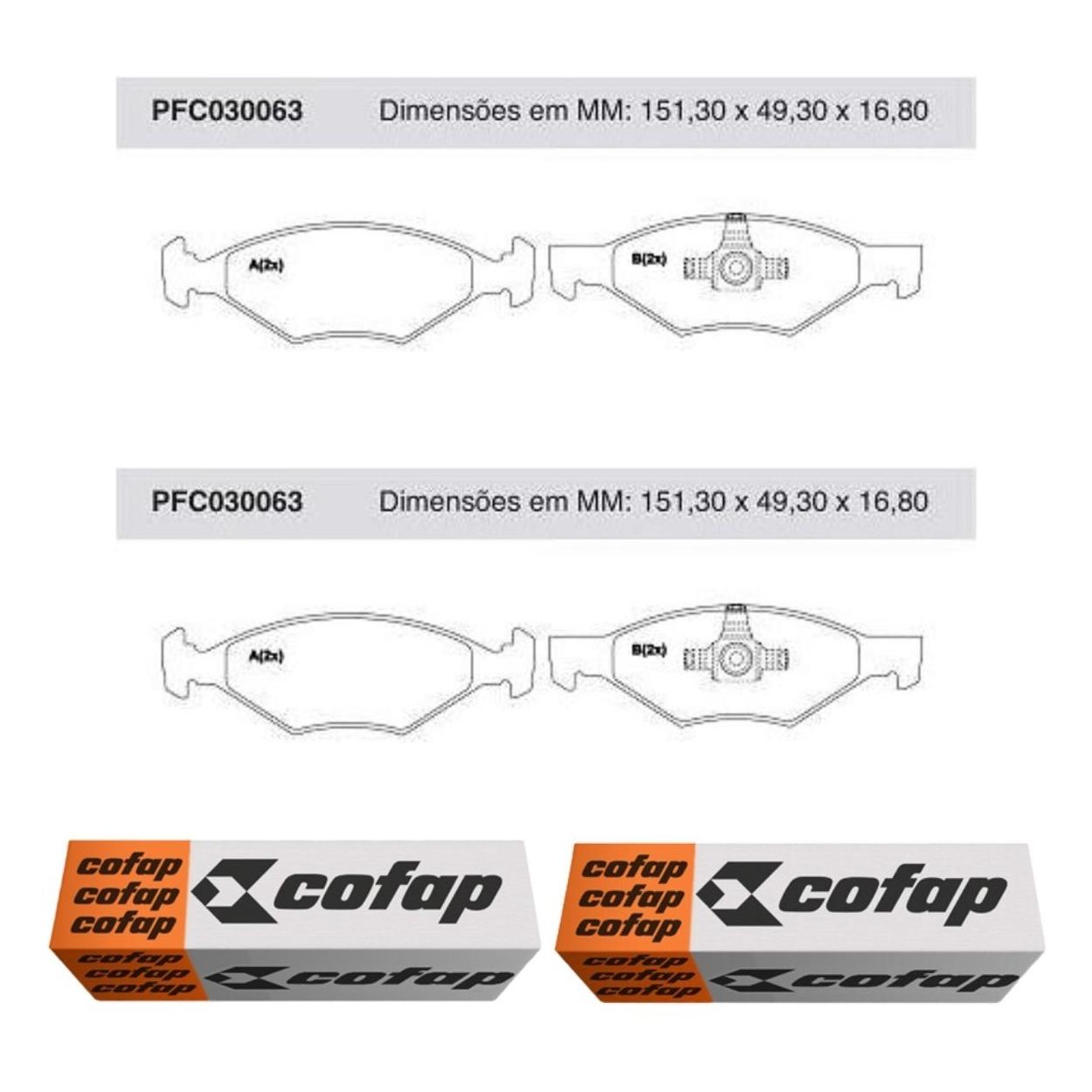 Par Pastilha Freio Dianteiro - Cofap - PFC030063 - (1)