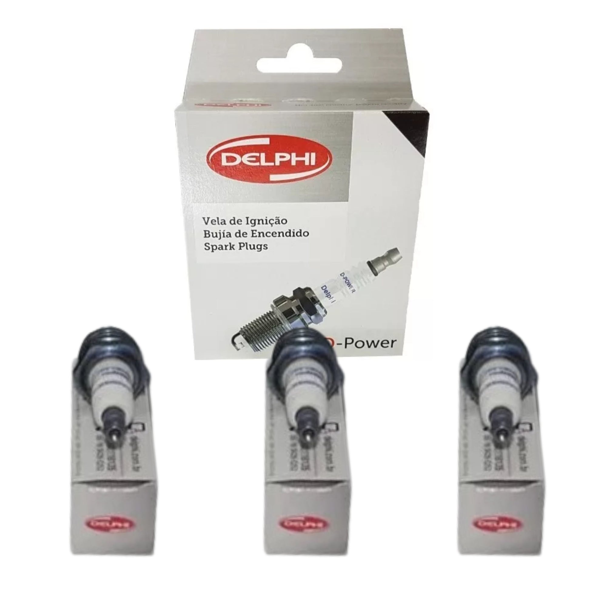 Jogo 3 Velas de Ignição D-Power - Delphi - XH70039 - (1)