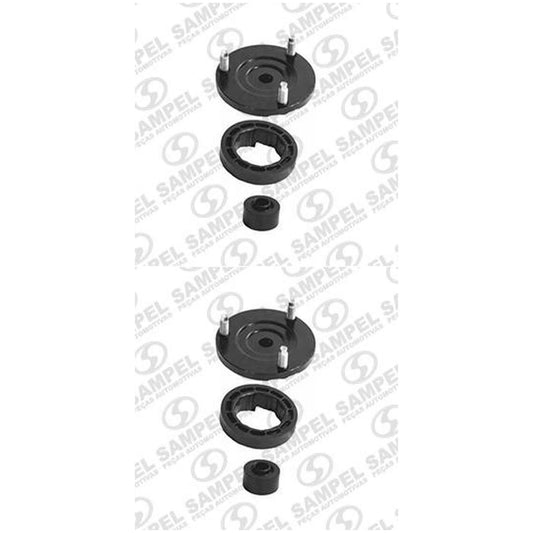 Par Suporte Do Amortecedor Dianteiro Com Calço De Mola Desnivela - Sampel - 3172 - (1)