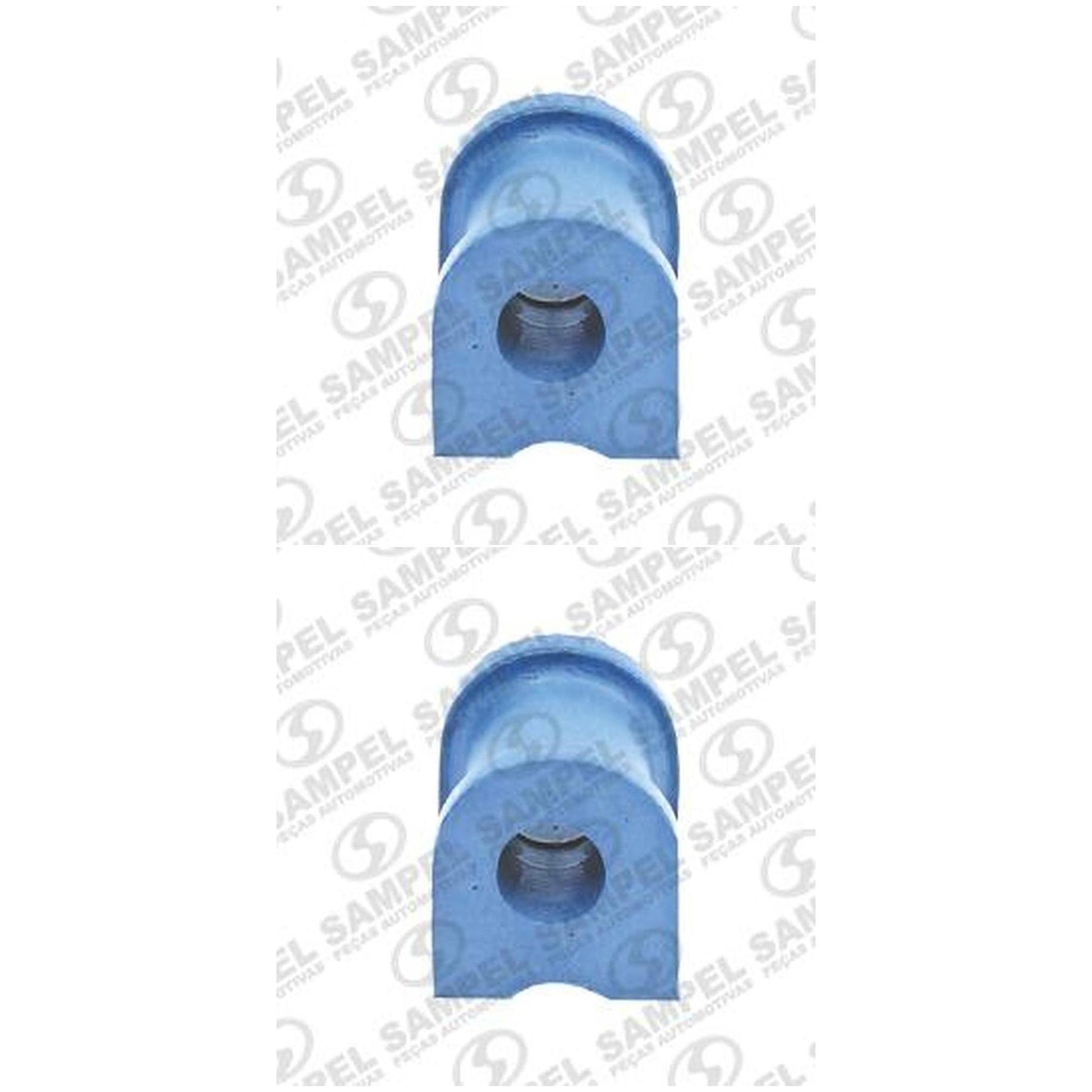 Par Bucha Da Barra Estabilizadora Dianteira (Azul) (Furo Ø 15 Mm) - Sampel - 1101 - (1)