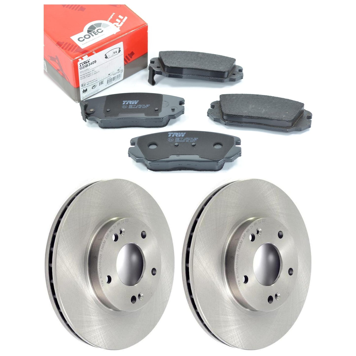 Kit Disco e Pastilha Dianteira - TRW - GDB3409 - RCDI06140 - (1)