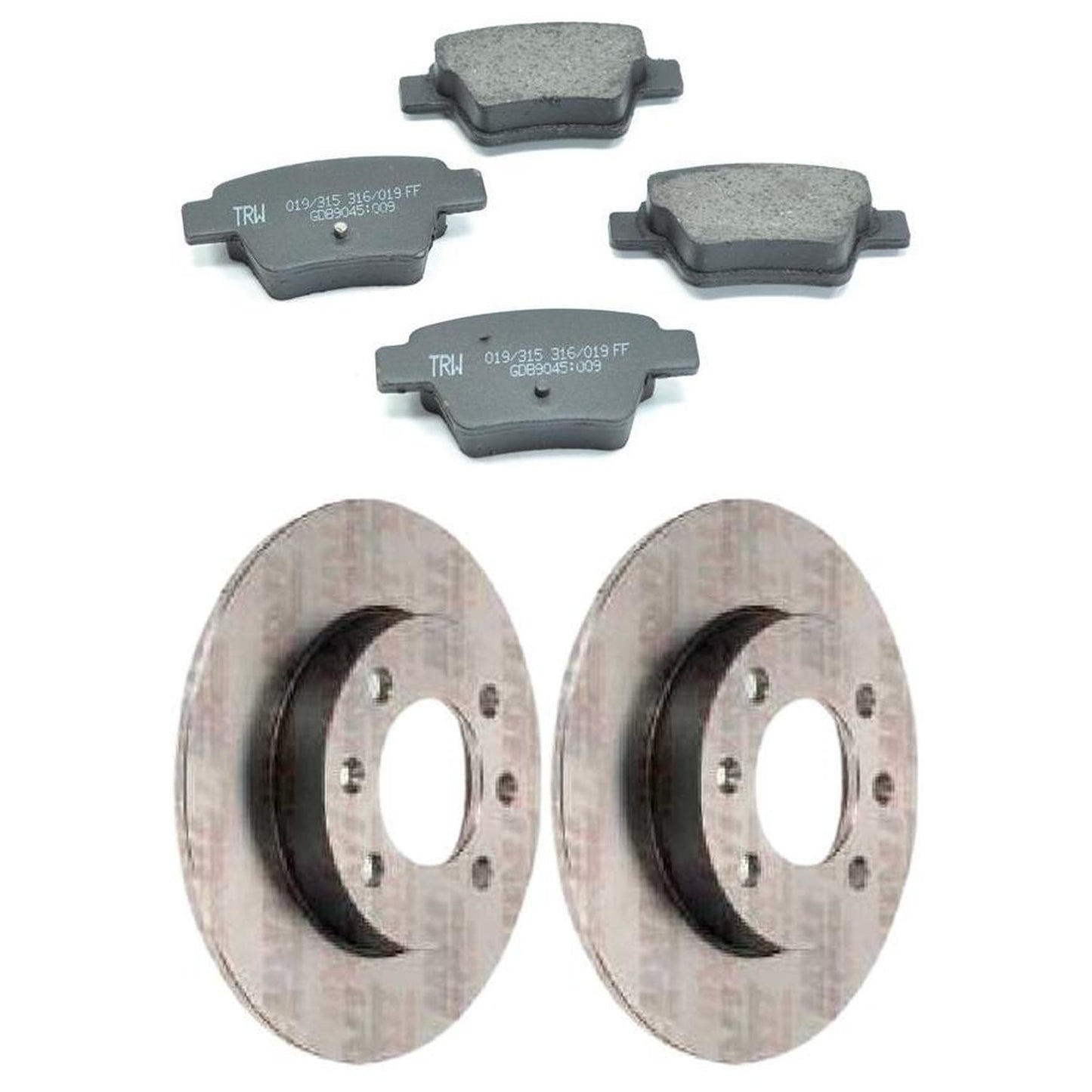 Kit Disco e Pastilha Traseira - TRW - GDB9045 - RPDI01910 - (1)