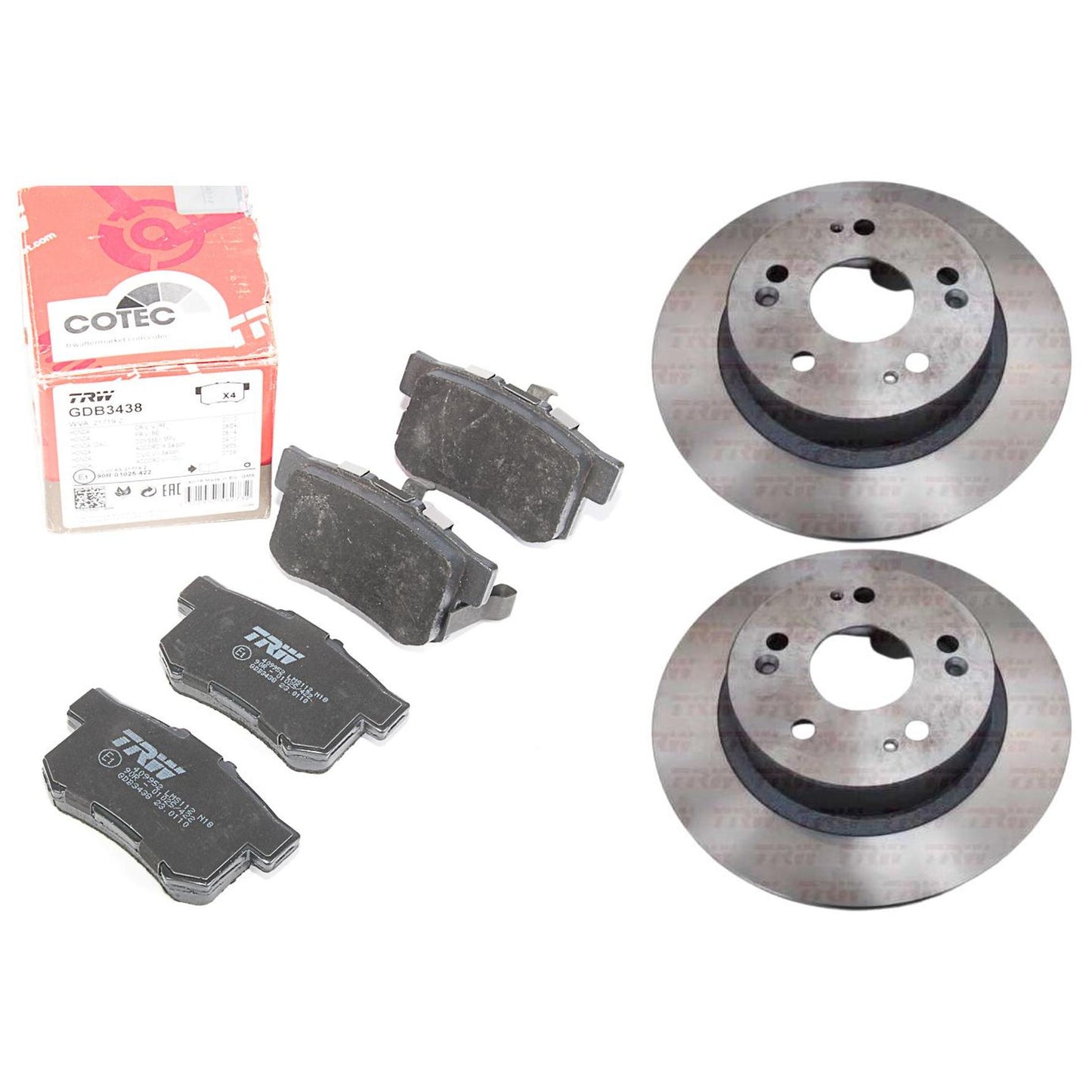 Kit Disco e Pastilha Traseira - TRW - GDB3438 - RPDI04600 - (1)