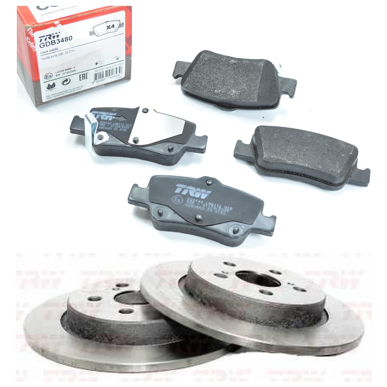 Kit Disco e Pastilha Traseira - TRW - GDB3480 - RPDI04220 - (1)