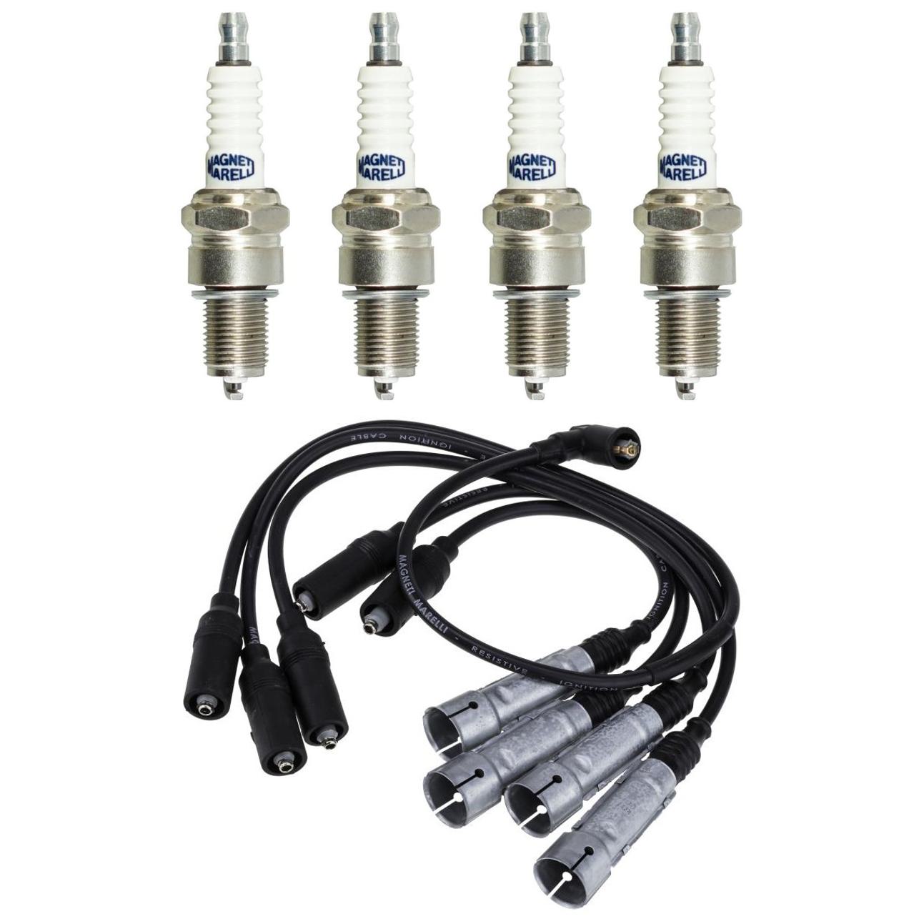 Kit 4 Vela Ignição V-Form e Cabo - Magneti Marelli - CVMF2202 / F5RFMM - (1)