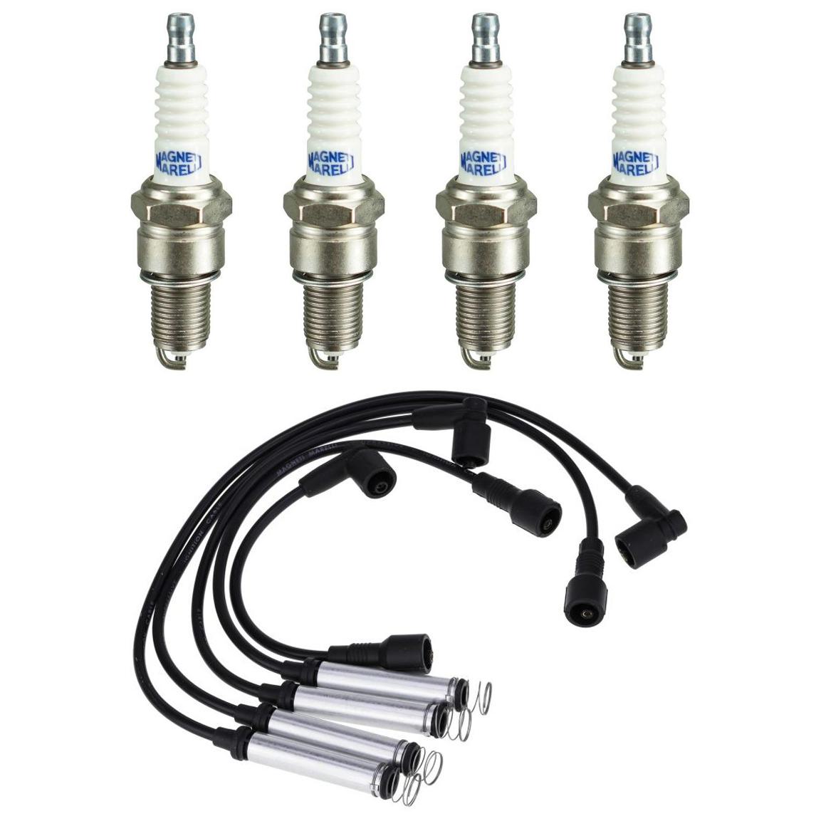 Kit 4 Vela Ignição V-Form e Cabo - Magneti Marelli - CVMG6902 / F5RFMM - (1)