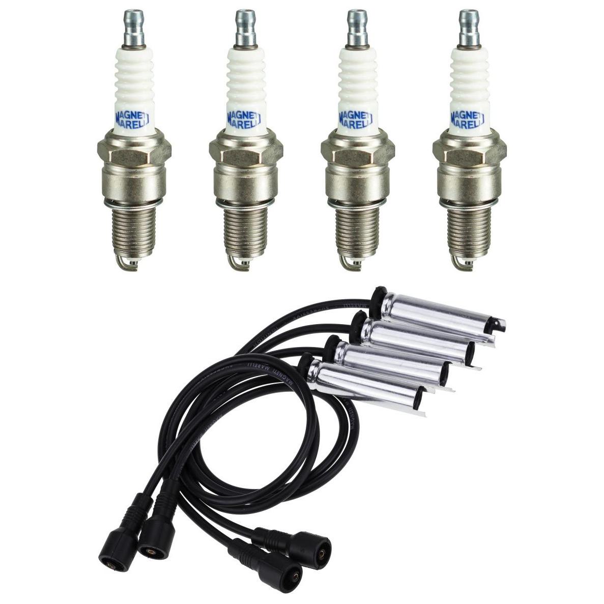 Kit 4 Vela Ignição V-Form e Cabo - Magneti Marelli - CVMG7102 / F5RFMM - (1)